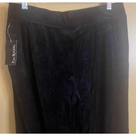 Kim Rogers Women's Black Velour Pants Size Medium NWT - Picture 4 of 4
